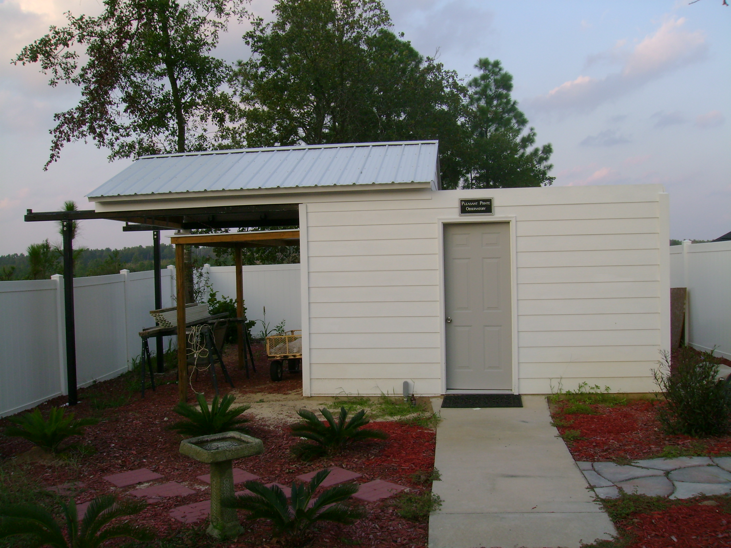 The observatory with the roof open